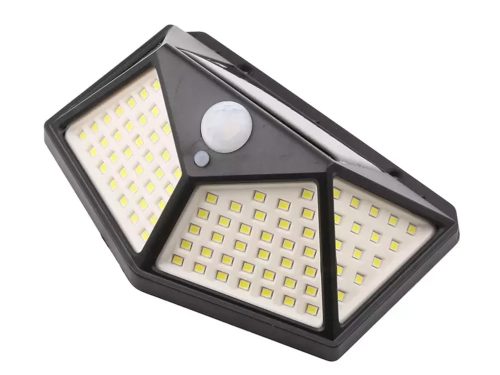 Napelemes lámpa 100 led szürkületi mozgásérzékelővel