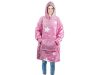 Meleg vastag pulóver oversize takaró xxl 2in1 rózsaszín