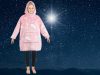 Fluoreszkáló gyerek kapucnis takaró szivárvány