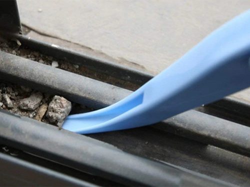 Összehajtható Ablakkeret és Réstisztító Kefe Kaparóval szűk helyekhez