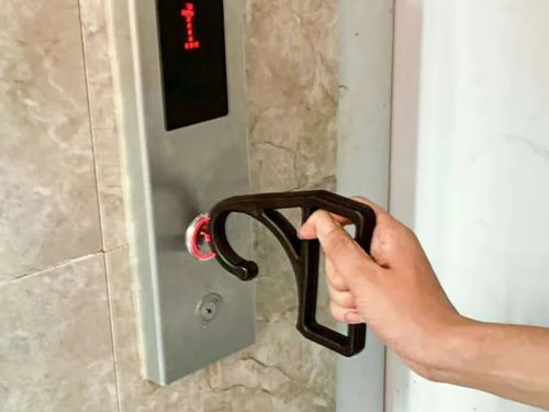 Kapaszkodó érintésmentes fogantyú tömegközlekedéshez