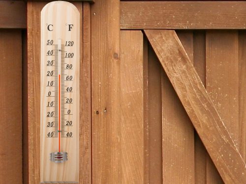 Nagy fa fali hőmérő beltéri és kültéri használatra