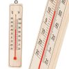Hagyományos fa szobahőmérő – Fali kivitel, Celsius és Fahrenheit skálával