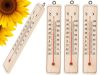 Hagyományos fa szobahőmérő – Fali kivitel, Celsius és Fahrenheit skálával