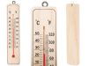 Hagyományos fa szobahőmérő – Fali kivitel, Celsius és Fahrenheit skálával