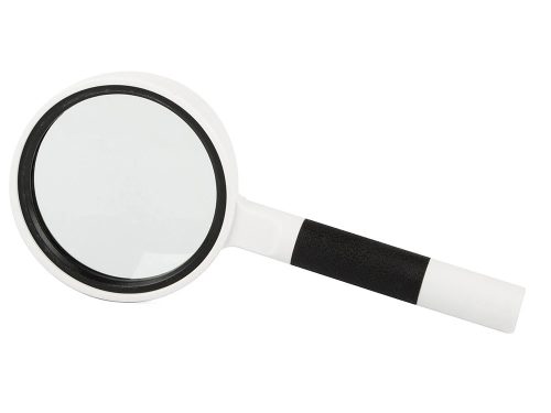 Kézi olvasónagyító üveglencsével, 65 mm, kb. 6× nagyítás