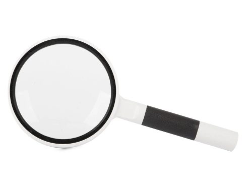 Kézi olvasónagyító üveglencsével, 75 mm, kb. 4× nagyítás