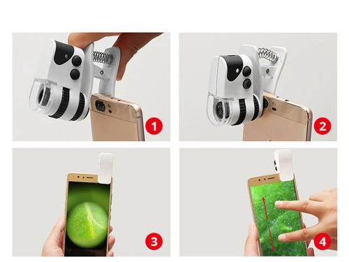 Csiptethető 60x-os mobiltelefon mini mikroszkóp