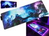 Nagy méretű rugalmas gamer egérpad LED RGB Háttérvilágítással, 90x40 cm
