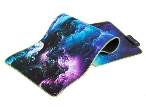 Nagy méretű rugalmas gamer egérpad LED RGB Háttérvilágítással, 80x30 cm