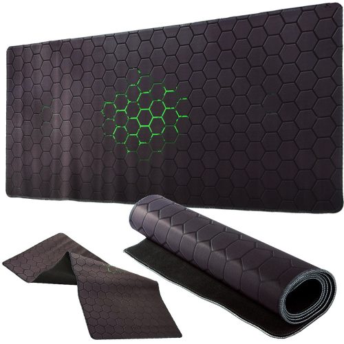 Nagy méretű flexibilis egérpad 90x40 cm - Méhsejt dizájn