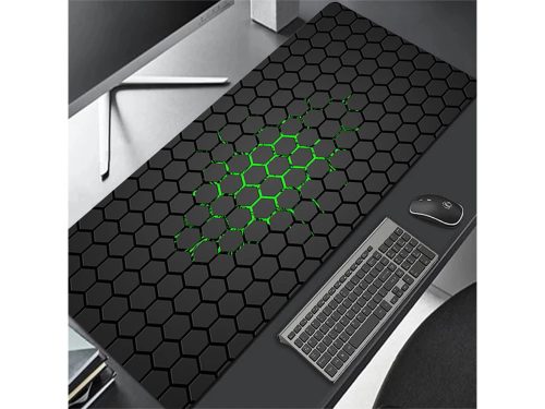 Prémium XXL Gamer Egérpad, rugalmas, 90x40 cm, Vízálló, 3D Hatású Hexagon Mintával