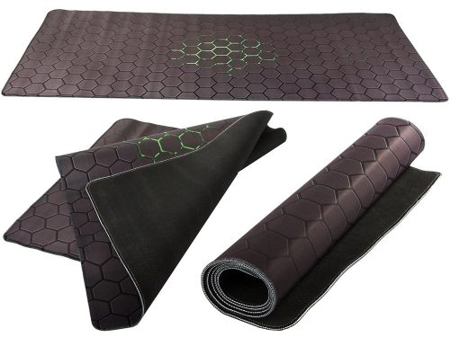 Prémium XXL Gamer Egérpad, rugalmas, 90x40 cm, Vízálló, 3D Hatású Hexagon Mintával