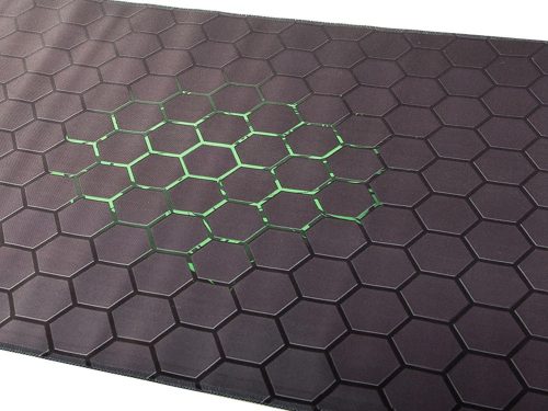 Prémium XXL Gamer Egérpad, rugalmas, 90x40 cm, Vízálló, 3D Hatású Hexagon Mintával
