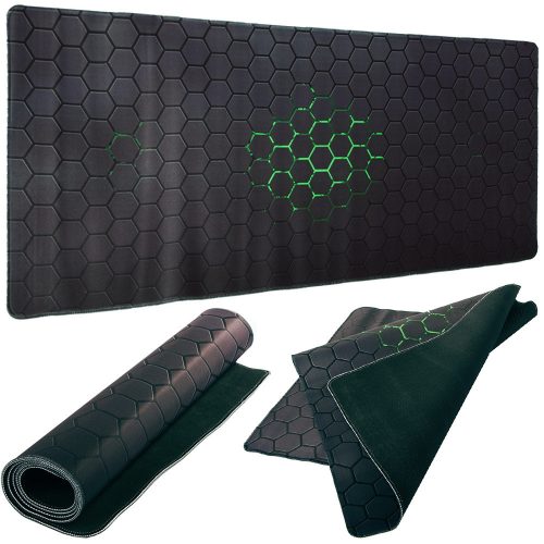 Flexibilis egérpad 80x30 cm - Méhsejt grafikával