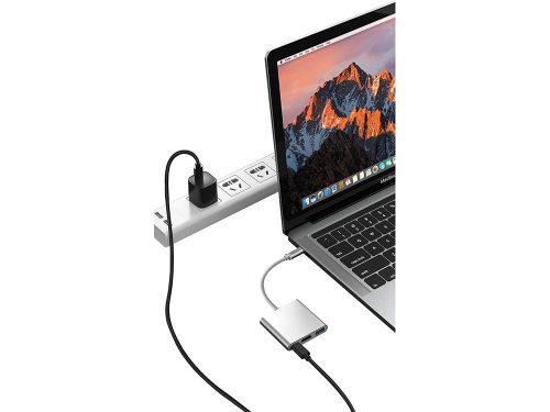 Type-C – HDMI 4K átalakító és USB 3.0 elosztó hub, 3 az 1 ben
