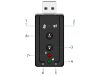 Usb 7.1 hangkártya mikrofon fejhallgató csatlakozó