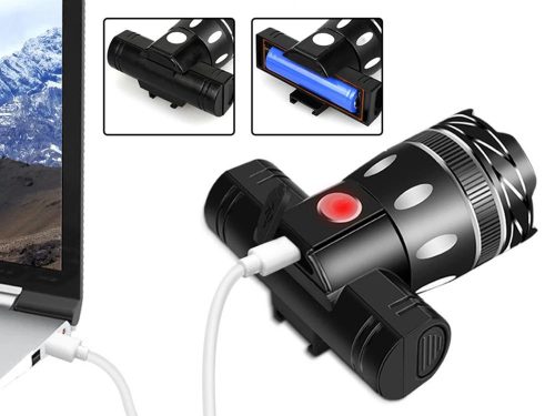 CREE XM-L T6 LED Kerékpár Lámpa Szett – USB-ről Tölthető Első és Hátsó Világítás