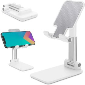  Összecsukható asztali telefon állvány tablet tartó, fehér