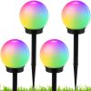 Napelemes RGB színes gömb lámpa készlet 10 cm, 4 db