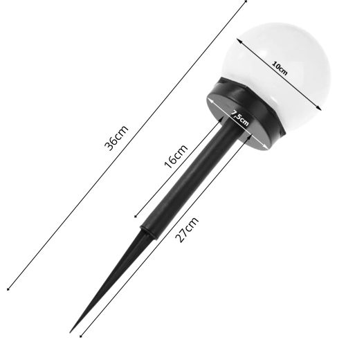 Napelemes RGB színes gömb lámpa készlet 10 cm, 4 db