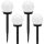 4x solar garden lamps fehér görög fehér sprinkled 10 cm