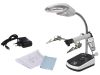 Harmadik kéz forrasztóállvány, 3,5× és 10× nagyítóval, 5 LED