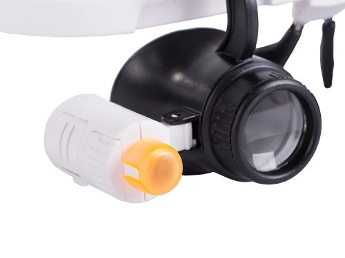 Órás nagyítószemüveg 6 cserélhető lencsével, 6×, 10×, 25×, 2 LED