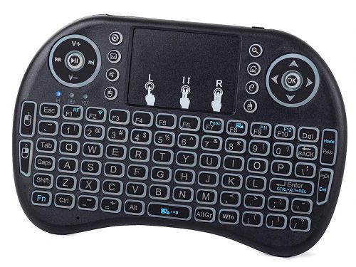 Vezeték nélküli billentyűzet érintőpaddal, háttérvilágítással Smart tv hez, XBOX-hoz, PS-hez