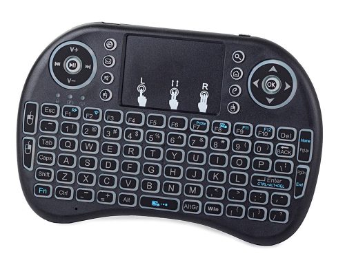 Vezeték nélküli billentyűzet érintőpaddal, háttérvilágítással Smart tv hez, XBOX-hoz, PS-hez