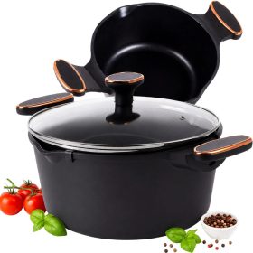   Tapadásmentes lábas fedővel 4.55l, Indukciós és gáztűzhelyekhez