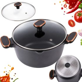   Tapadásmentes 6,8l indukciós lábas kerámia bevonattal, fedővel