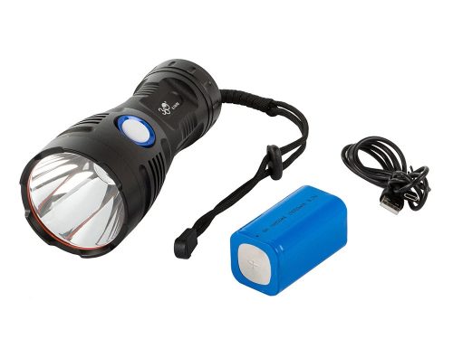 Bailong T48 zseblámpa XHP90 és COB LED-del, USB-C töltéssel