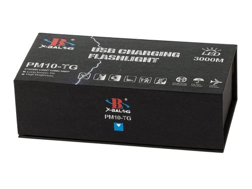 Bailong M1682 zoom zseblámpa PM10-TG LED-del és USB-C töltéssel