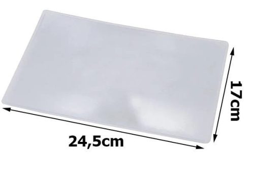 Fresnel olvasónagyító lap, 24,5×17 cm, könnyű műanyag kivitel