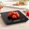 Pontos Elektronikus  üveg felüleű konyhai mérleg, lcd kijelzővel, 5 kg