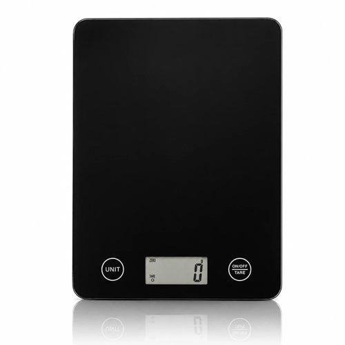 Pontos Elektronikus  üveg felüleű konyhai mérleg, lcd kijelzővel, 5 kg
