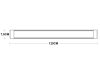 Led-es felszíni lámpatest 120cm 28w, hideg fényű