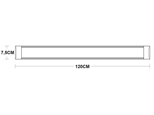 LED felszíni lámpatest 120cm 28w, meleg fehér