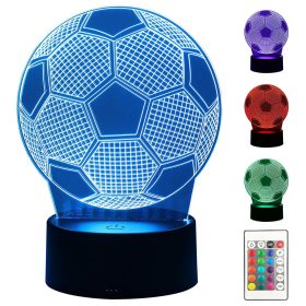   LED 3d foci éjszakai lámpa, RGB állítható színek + távirányító
