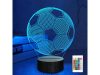 LED 3d foci éjszakai lámpa, RGB állítható színek + távirányító