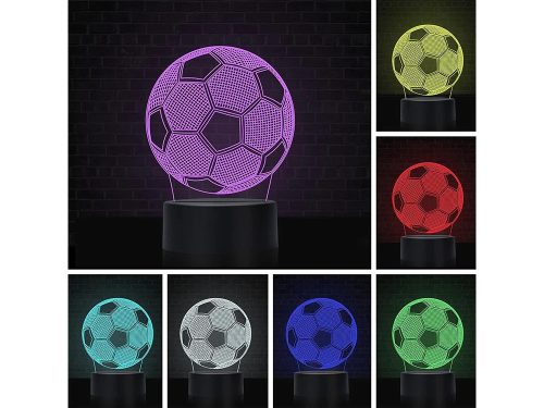 LED 3d foci éjszakai lámpa, RGB állítható színek + távirányító
