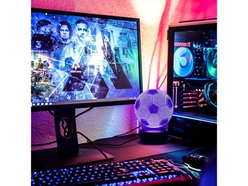 LED 3d foci éjszakai lámpa, RGB állítható színek + távirányító