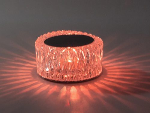 Kristály asztali lámpa led rgb usb távirányítóval