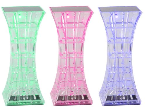 Kristály asztali lámpa led rgb usb távirányítóval