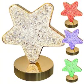 Asztali csillag kristály led lámpa rgb, usb