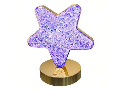 Asztali csillag kristály led lámpa rgb, usb