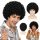 Fekete Afro Paróka, Retro Mikrofon Frizura Farsangra és Bulikra 