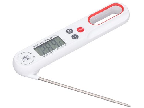 LCD konyhai tűhőmérő összecsukható szondával, 300 °C
