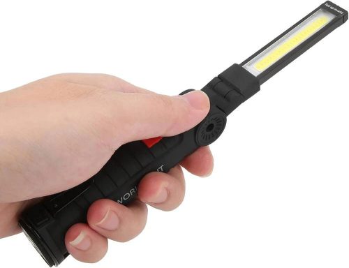 Hordozható LED autós szerelőlámpa és műhelylámpa – Erős mágnessel és kampóval, USB akkus